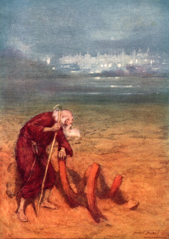 Ztracená země (barevné lito) od C. Dudley (after) Tennant