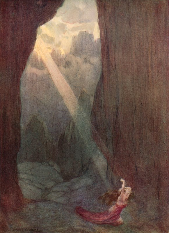 Přes údolí (barva lito) od C. Dudley (after) Tennant