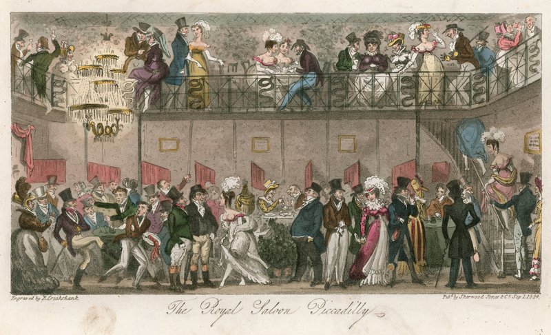 Royal Saloon, Piccadilly od Carl Georg Adolph Hasenpflug