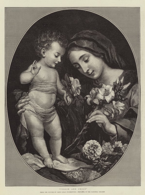 Panna a dítě od Carlo Dolci