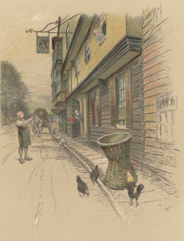 Královská hlava, Chigwell od Cecil Charles Windsor Aldin