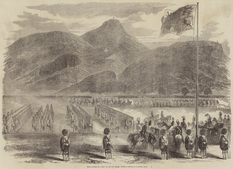 Volunteer Review v Edinburghu od Charles Altamont Doyle