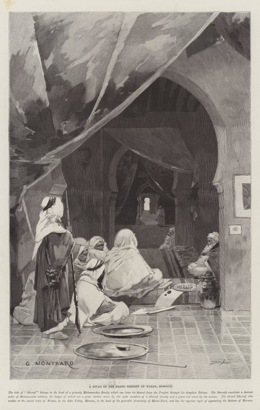 Divan z Grand Shereef z Wazan, Maroko od Charles Auguste Loye