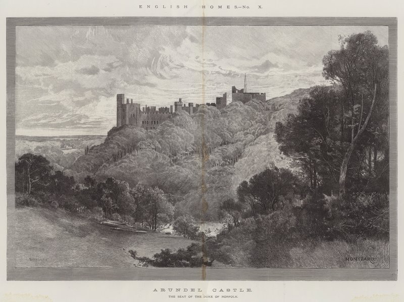 Zámek Arundel od Charles Auguste Loye