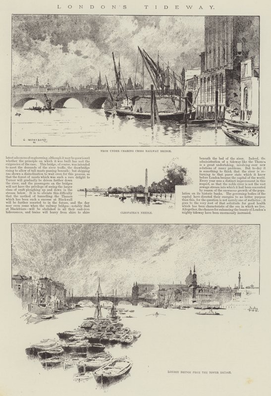 Londýnský Tideway od Charles Auguste Loye