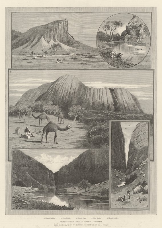 Nedávný průzkum ve střední Austrálii od Charles Auguste Loye