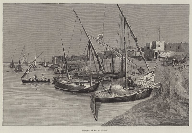 Skici v Egyptě, Luxor od Charles Auguste Loye