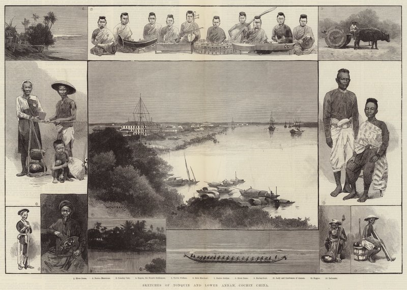 Náčrtky Tonquina a Lower Annam, Cochin, Čína od Charles Auguste Loye