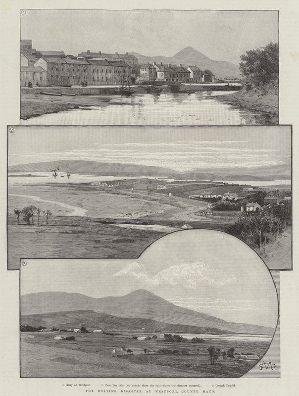 Lodní katastrofa ve Westportu v hrabství Mayo od Charles Auguste Loye