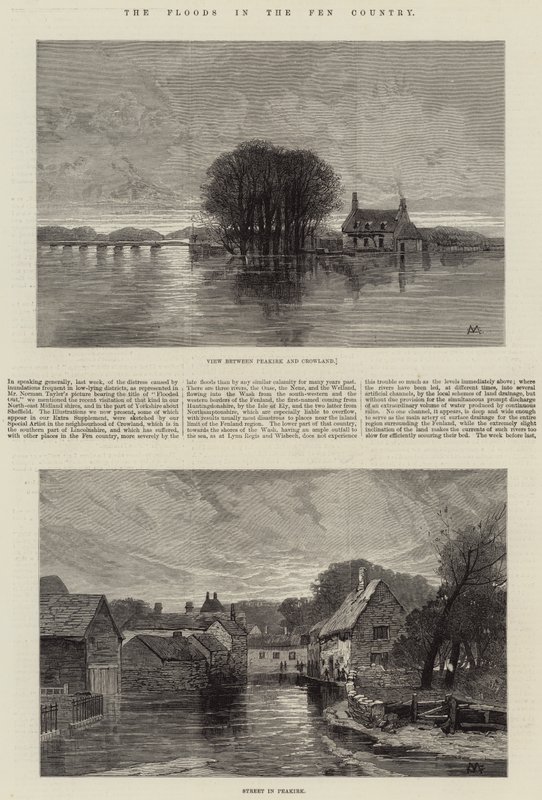 Záplavy v zemi Fen od Charles Auguste Loye