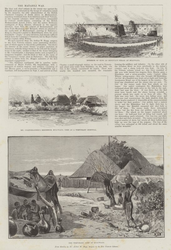 Válka Matabili od Charles Auguste Loye