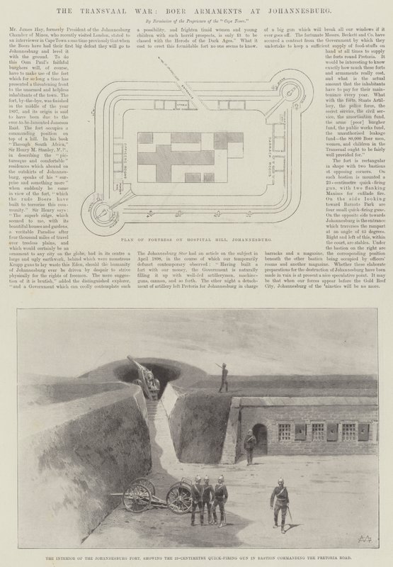 Transvaalská válka, búrská výzbroj v Johannesburgu od Charles Auguste Loye