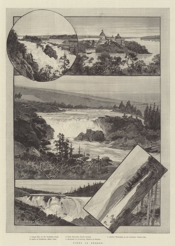 Pohledy ve Švédsku od Charles Auguste Loye