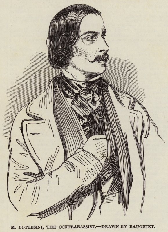 M. Bottesini, kontrabasista od Charles Baugniet