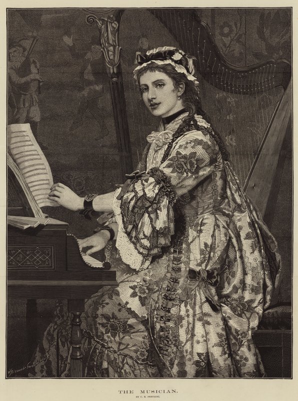Hudebník od Charles Edward Perugini