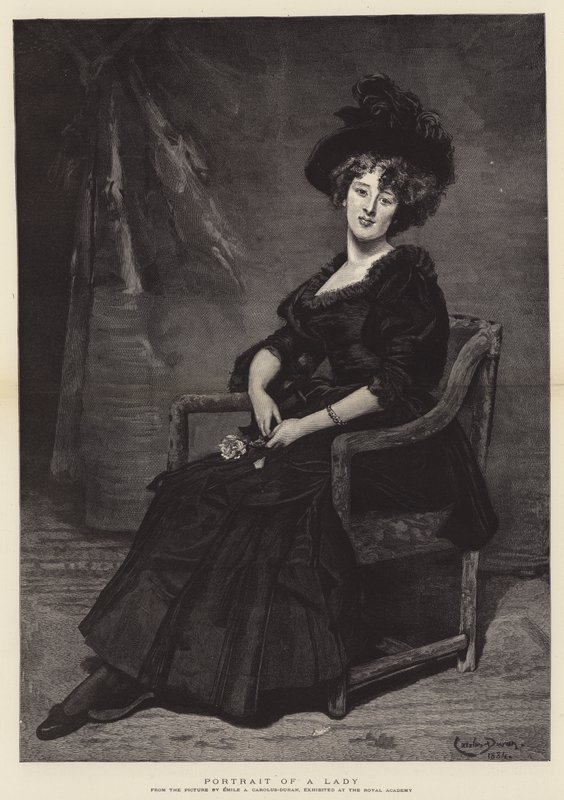 Portrét dámy od Charles Emile Auguste Carolus Duran