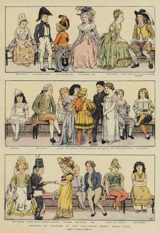 Studie kostýmu na maškarním plese našich dětí (chromolitho) od Charles Green