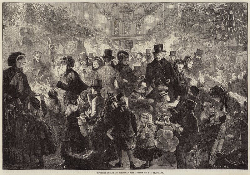 Lowther Arcade v době Vánoc od Charles J. Staniland