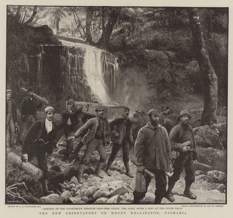 Nová observatoř na hoře Mount Wellington, Tasmánie od Charles J. Staniland