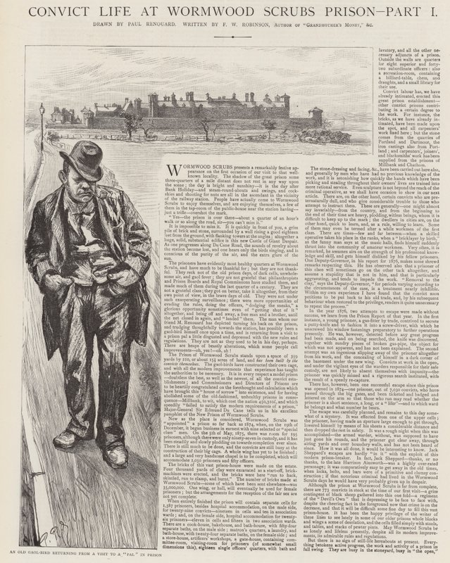 Convict Life ve věznici Wormwood Scrubs od Charles Paul Renouard