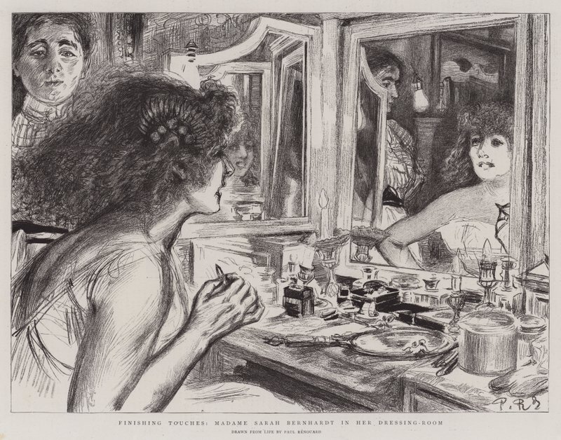 Finish Touches, Madame Sarah Bernhardt ve své šatně od Charles Paul Renouard