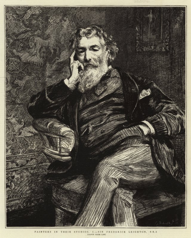 Malíři ve svých ateliérech, já, Sir Frederick Leighton, PRA od Charles Paul Renouard
