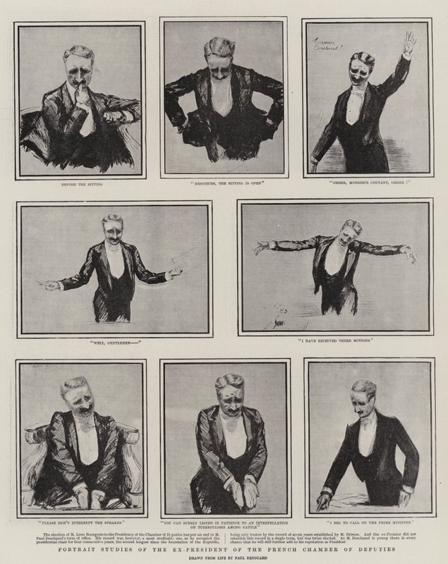 Portrétní studie expředsedy francouzské Poslanecké sněmovny od Charles Paul Renouard