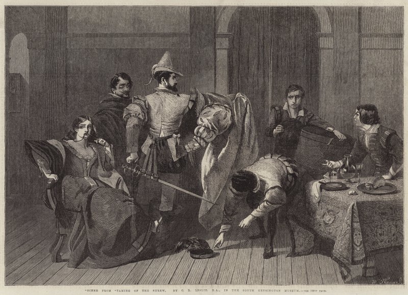 Scéna ze Zkrocení zlé ženy od Charles Robert Leslie