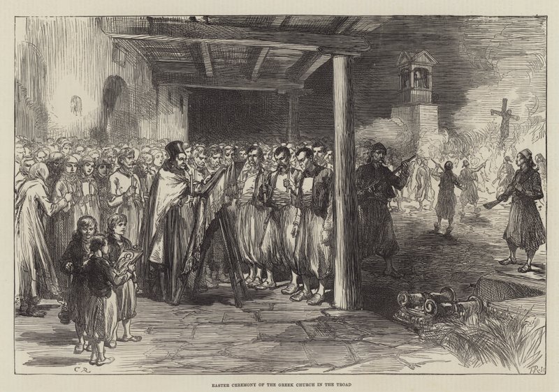 Velikonoční obřad řecké církve v cestě od Sir John Charles Robinson