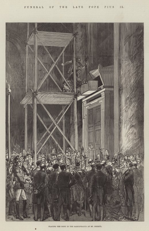 Pohřeb zesnulého papeže Pia IX od Sir John Charles Robinson