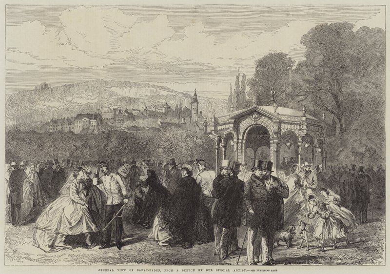 Celkový pohled na Baden-Baden od Sir John Charles Robinson