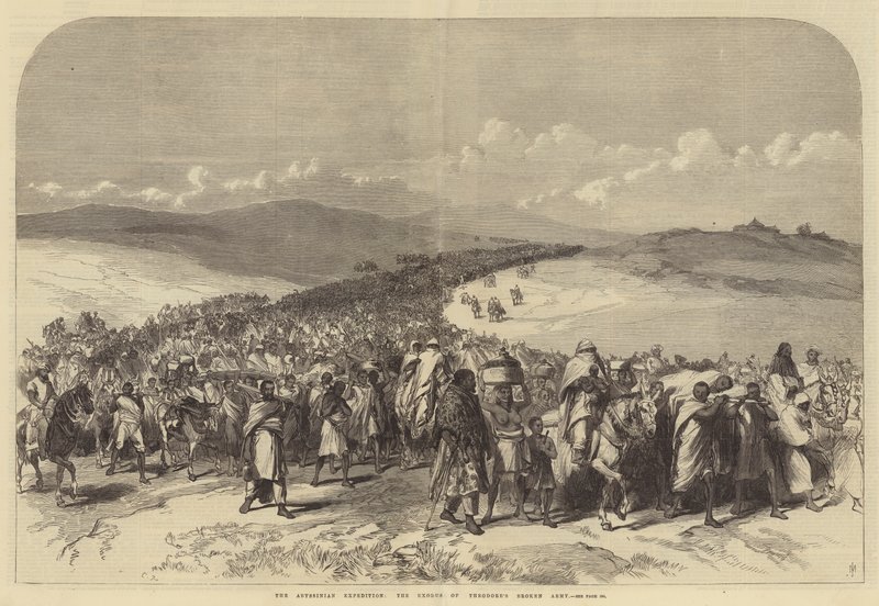Habešská expedice, Exodus Theodorovy rozbité armády od Sir John Charles Robinson