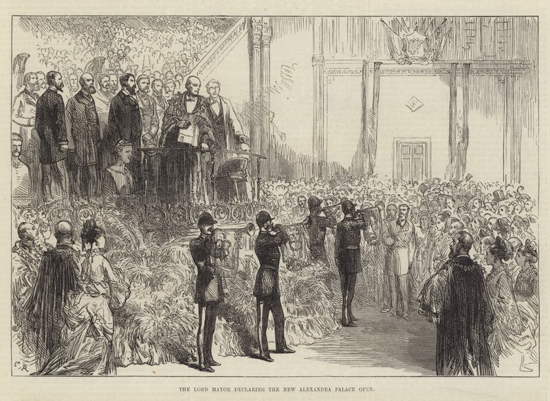Primátor prohlašuje nový palác Alexandra za otevřený od Sir John Charles Robinson