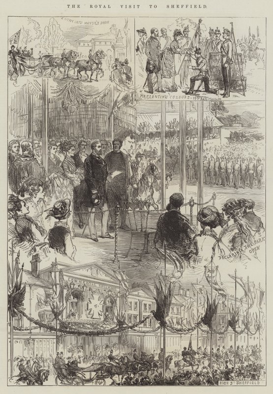 Královská návštěva v Sheffieldu od Sir John Charles Robinson