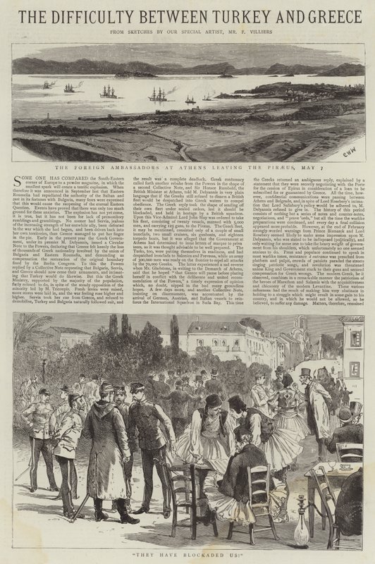 Potíže mezi Tureckem a Řeckem od Charles William Wyllie
