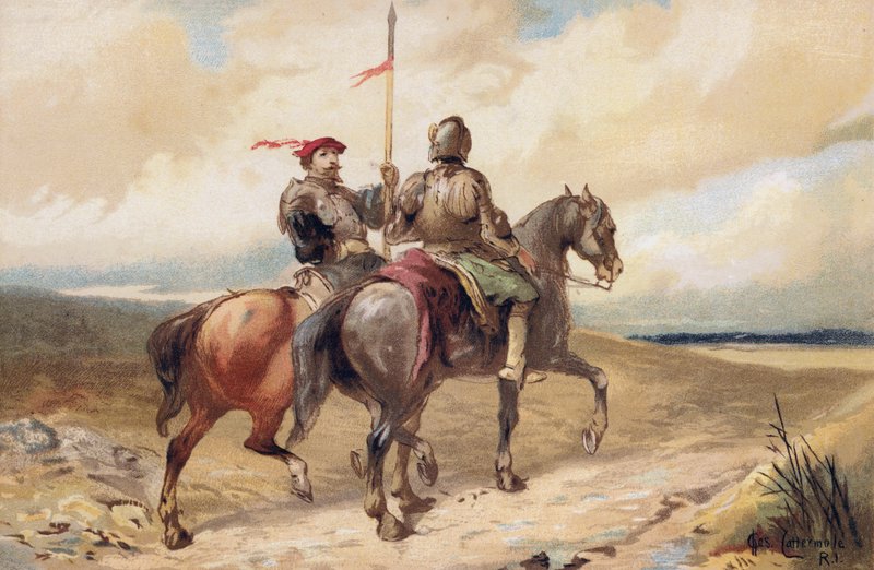 Skauti (chromolit) od Charles (after) Cattermole