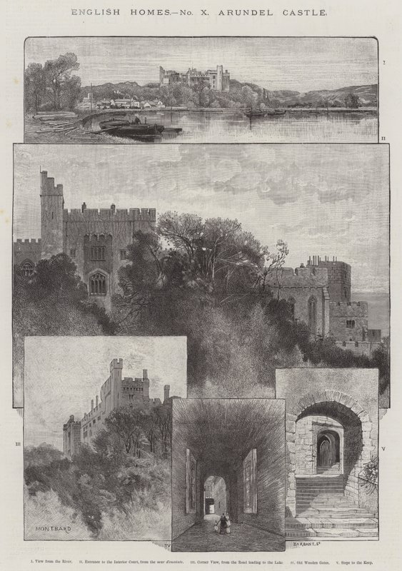 Zámek Arundel od Charles Auguste Loye
