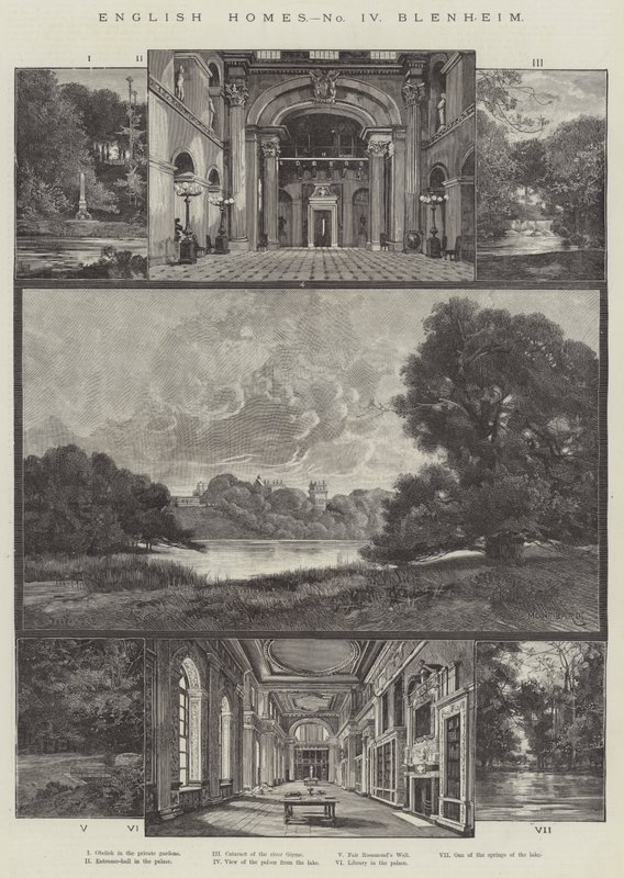 Anglický domov, Blenheim od Charles Auguste Loye
