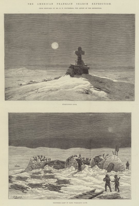Americká pátrací expedice Franklin od Charles Auguste Loye
