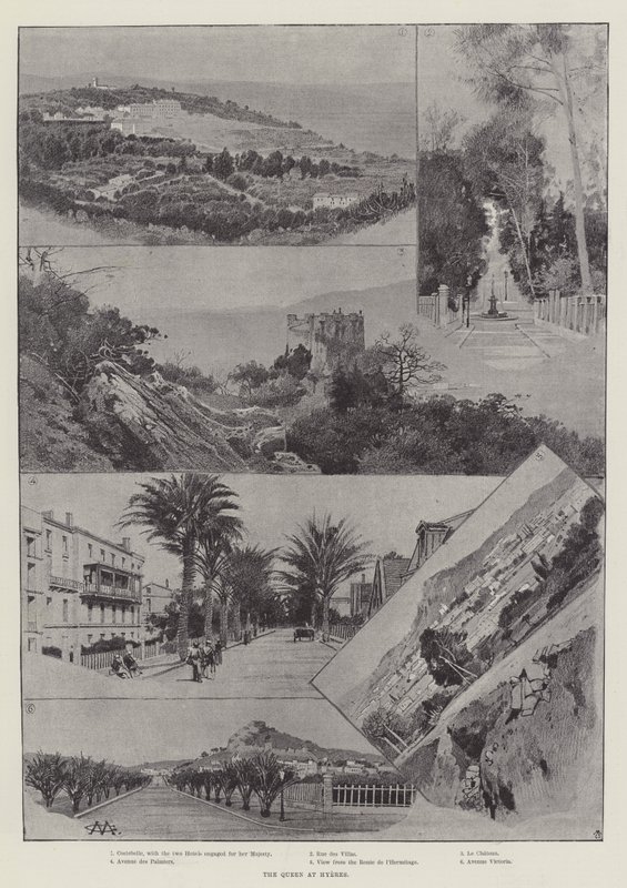 Královna v Hyeres od Charles Auguste Loye