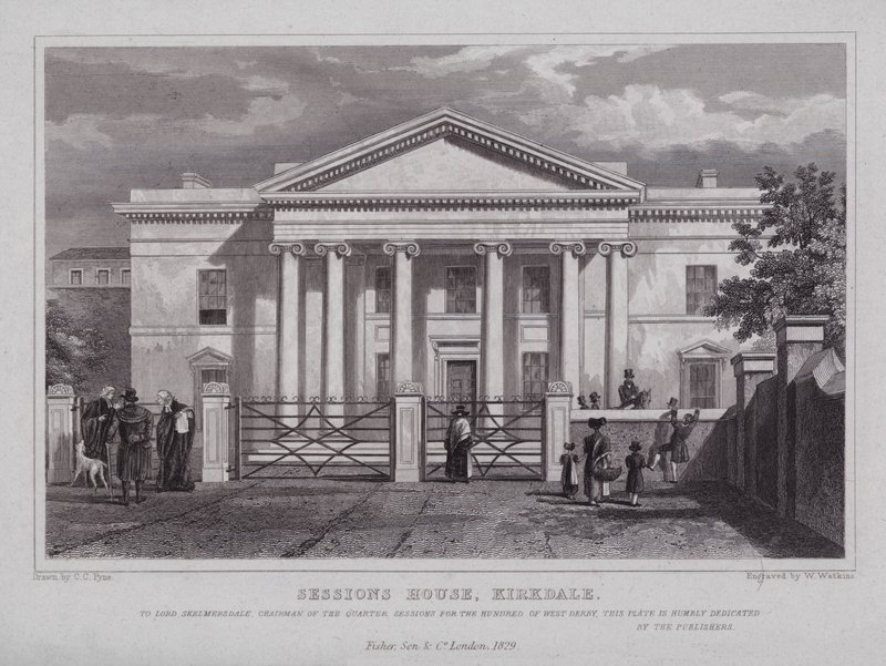 Sessions House, Kirkdale (rytina) od Charles Claude Pyne