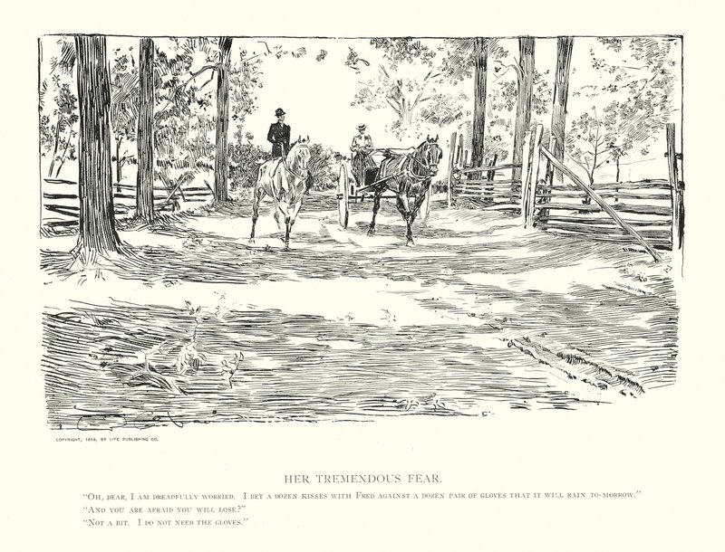 Její obrovský strach (litografie) od Charles Dana Gibson