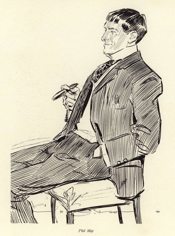 Phil May, portrét od Charles Dana Gibson