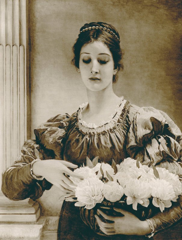 Pivoňky (hlubotisk) od Charles Edward (after) Perugini