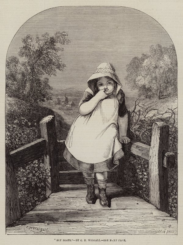 Gravírování Sly Boots od Charles Harvey Weigall