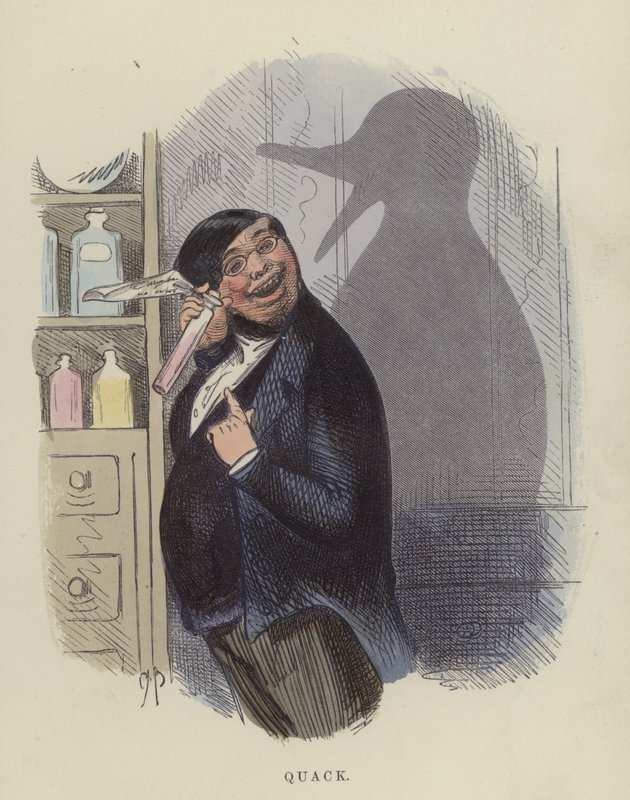 Quack (barevné rytí) od Charles Henry Bennett