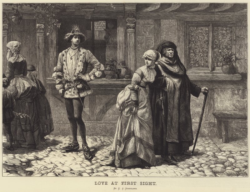 Láska na první pohled (rytina) od Charles J. (after) Staniland