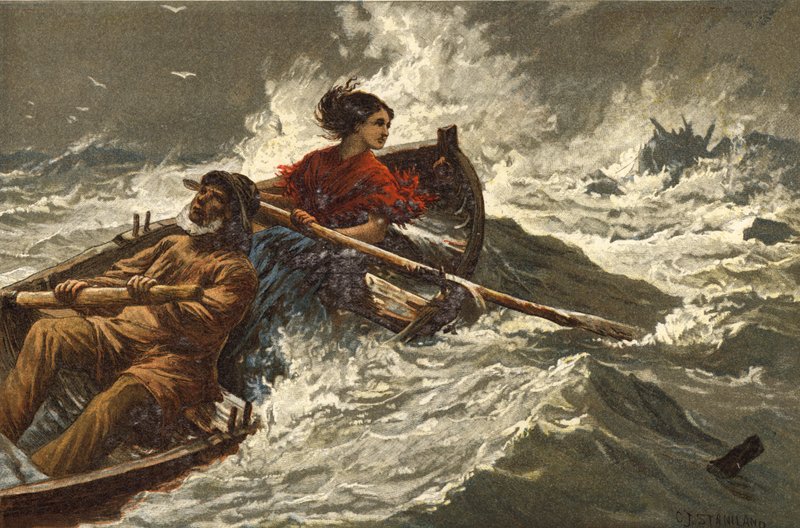 Grace Darling (chromolitho) od Charles J. Staniland