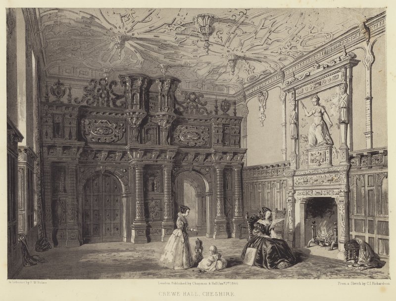 Crewe Hall, Cheshire od Charles James Richardson