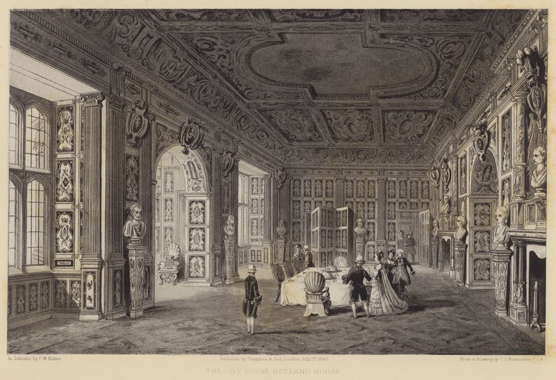 The Gilt Room, Holland House od Charles James Richardson